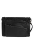 Dolce & Gabbana Black Palmellato Leather Logo Plaque Shoulder Borse Bag